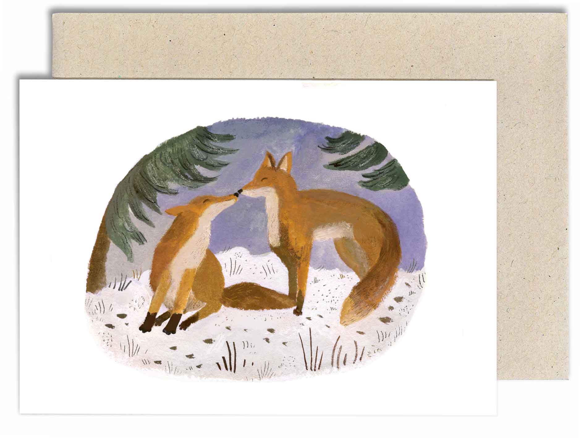 Winter Foxes Card