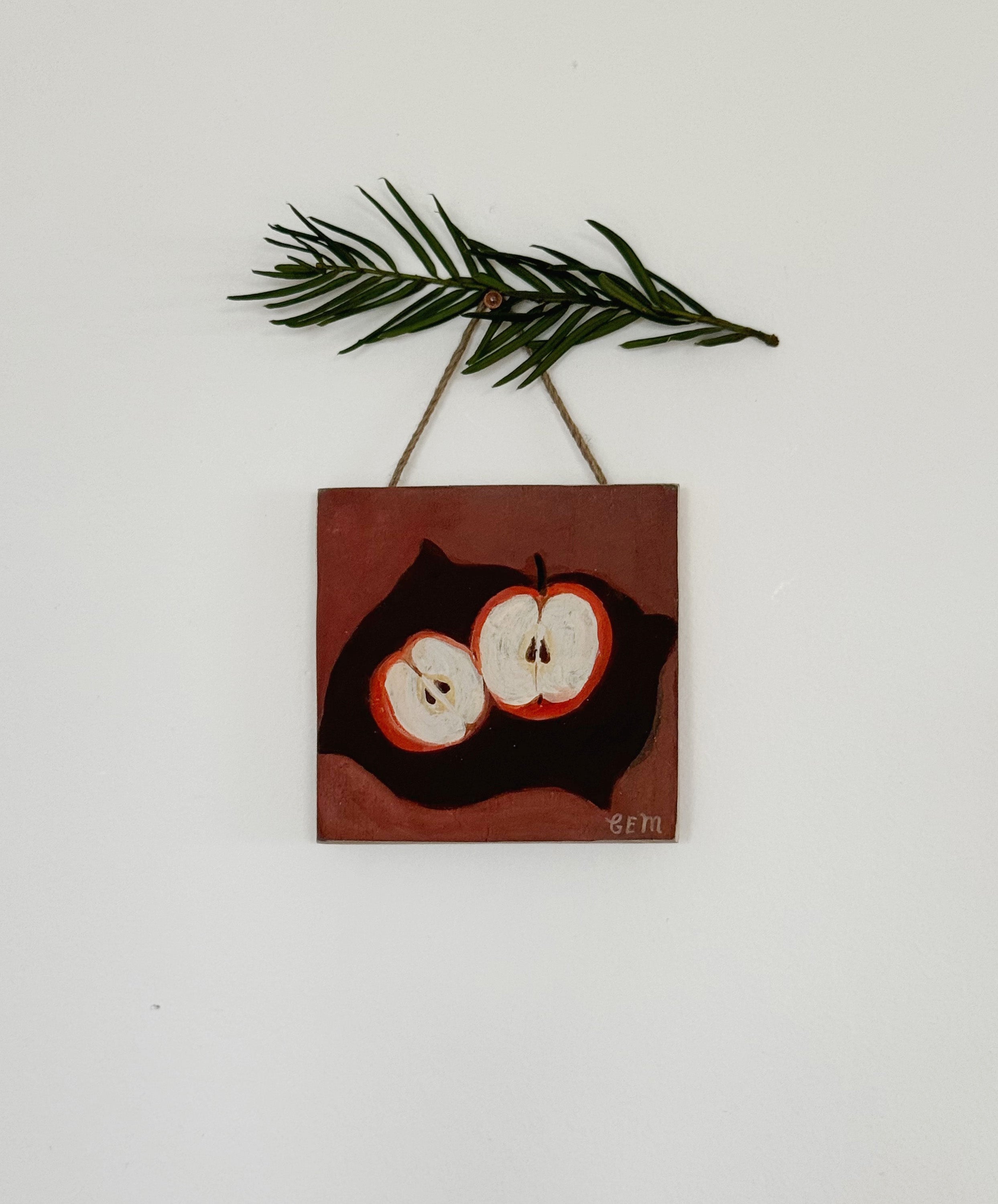 Apples- original painting on wood