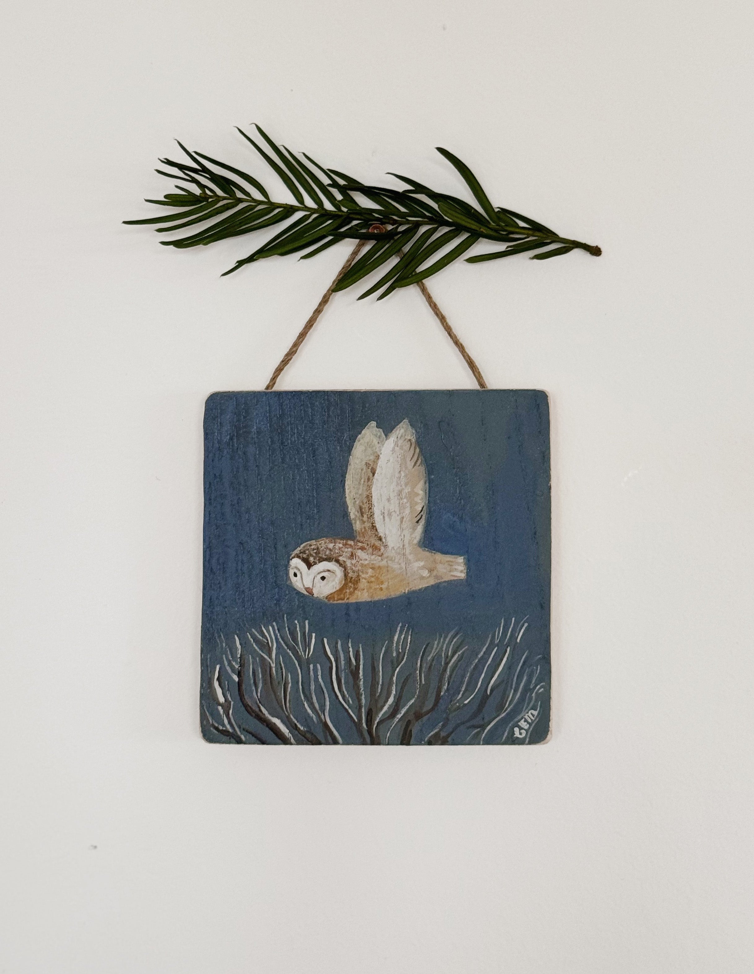 Barn Owl - original painting on wood