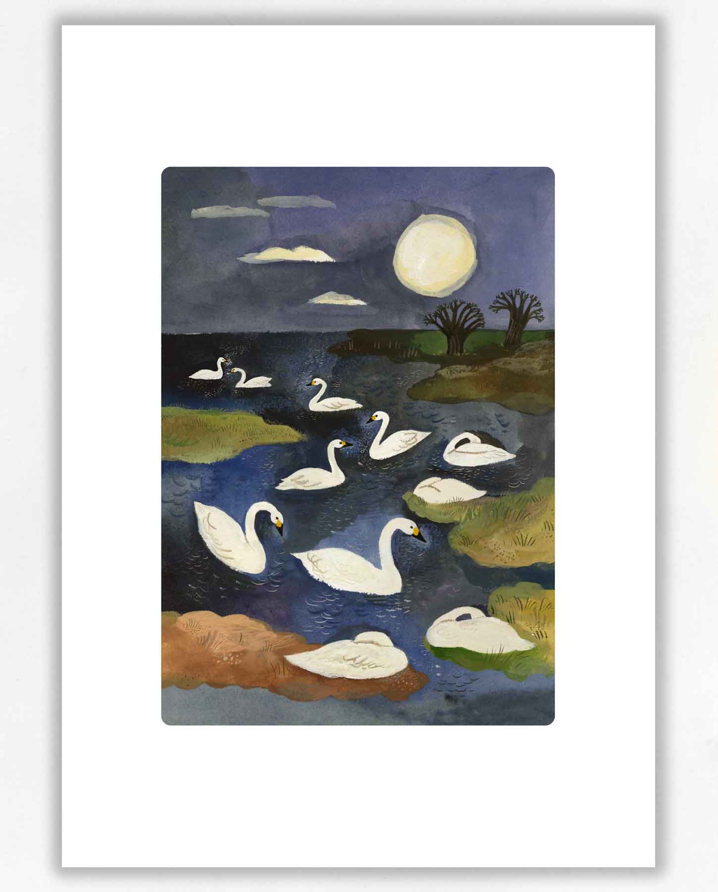 PREORDER Bewick Swans print