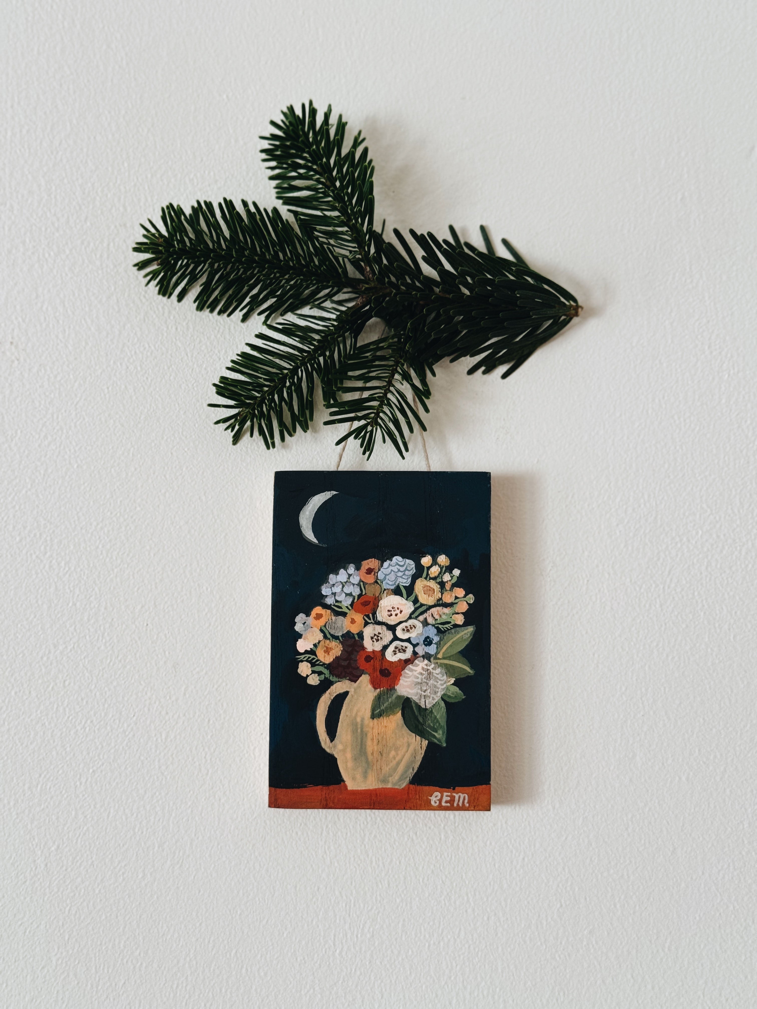 Dear Flowers - original painting on wood