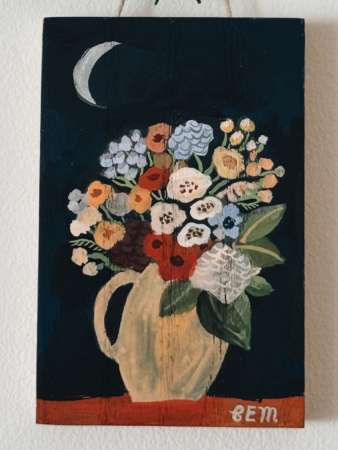 Dear Flowers - original painting on wood