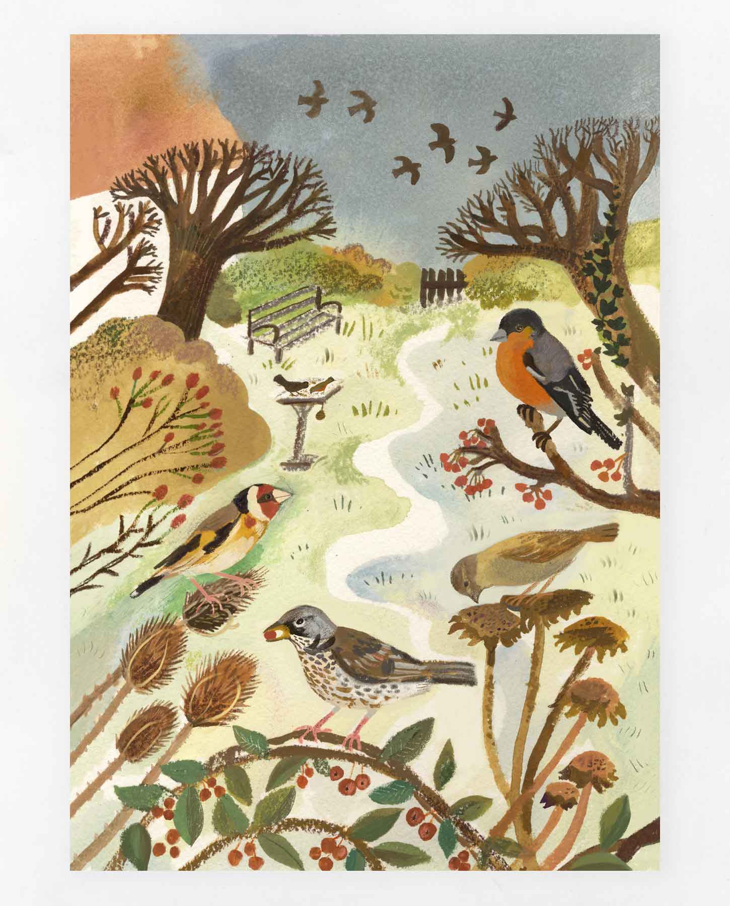 Garden Birds A5 print