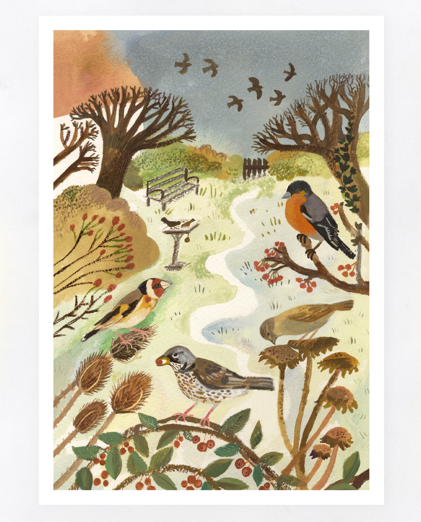 Garden Birds A5 print