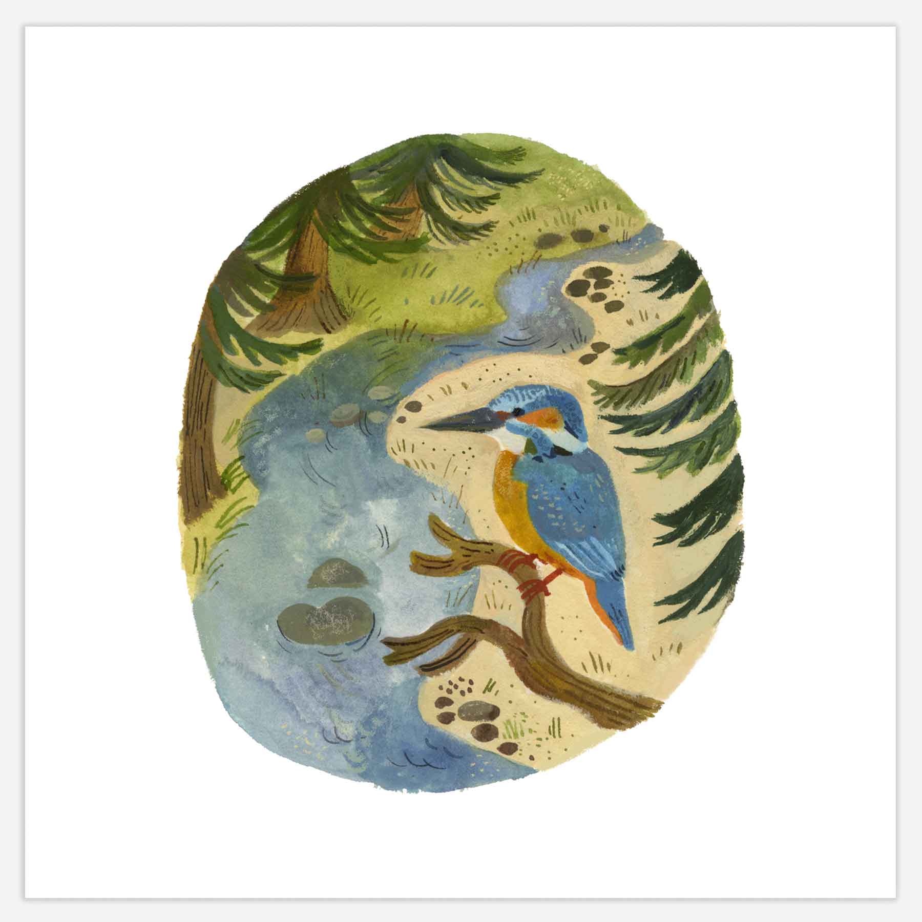 Kingfisher Print