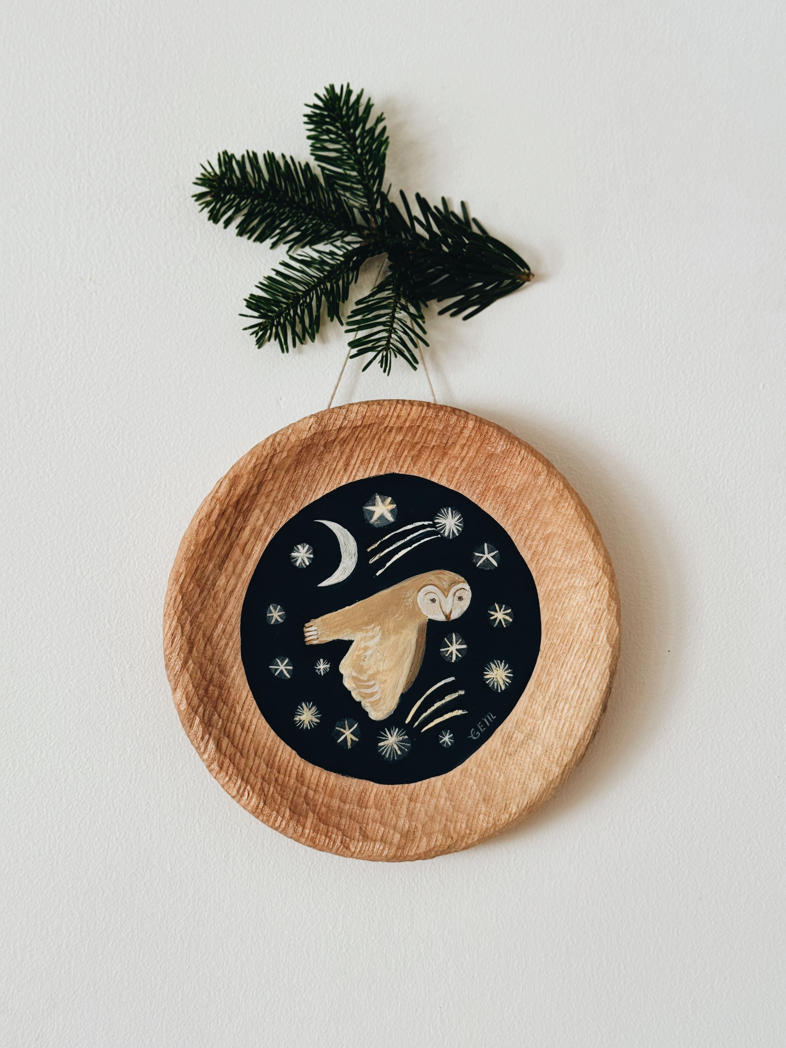 Night Owl - original painting on wood