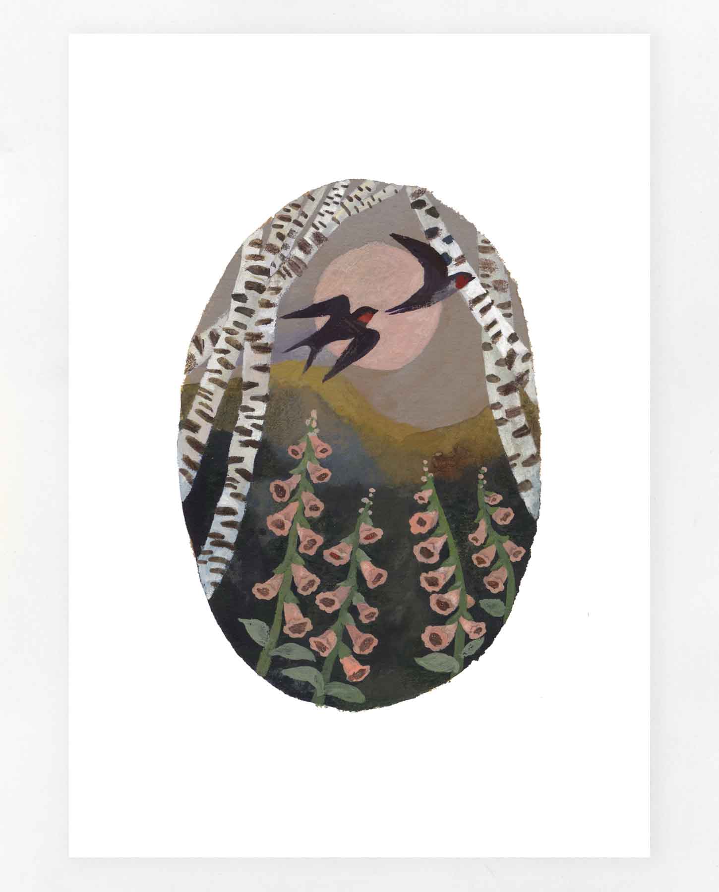 Silver Birch Dreaming Print