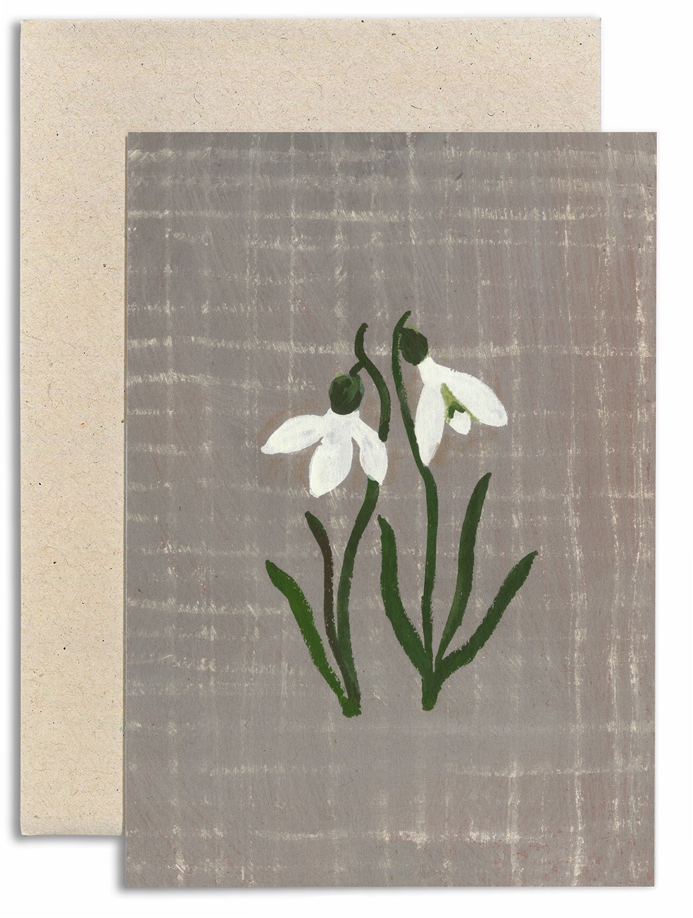 Snowdrops on Checkerboard Card