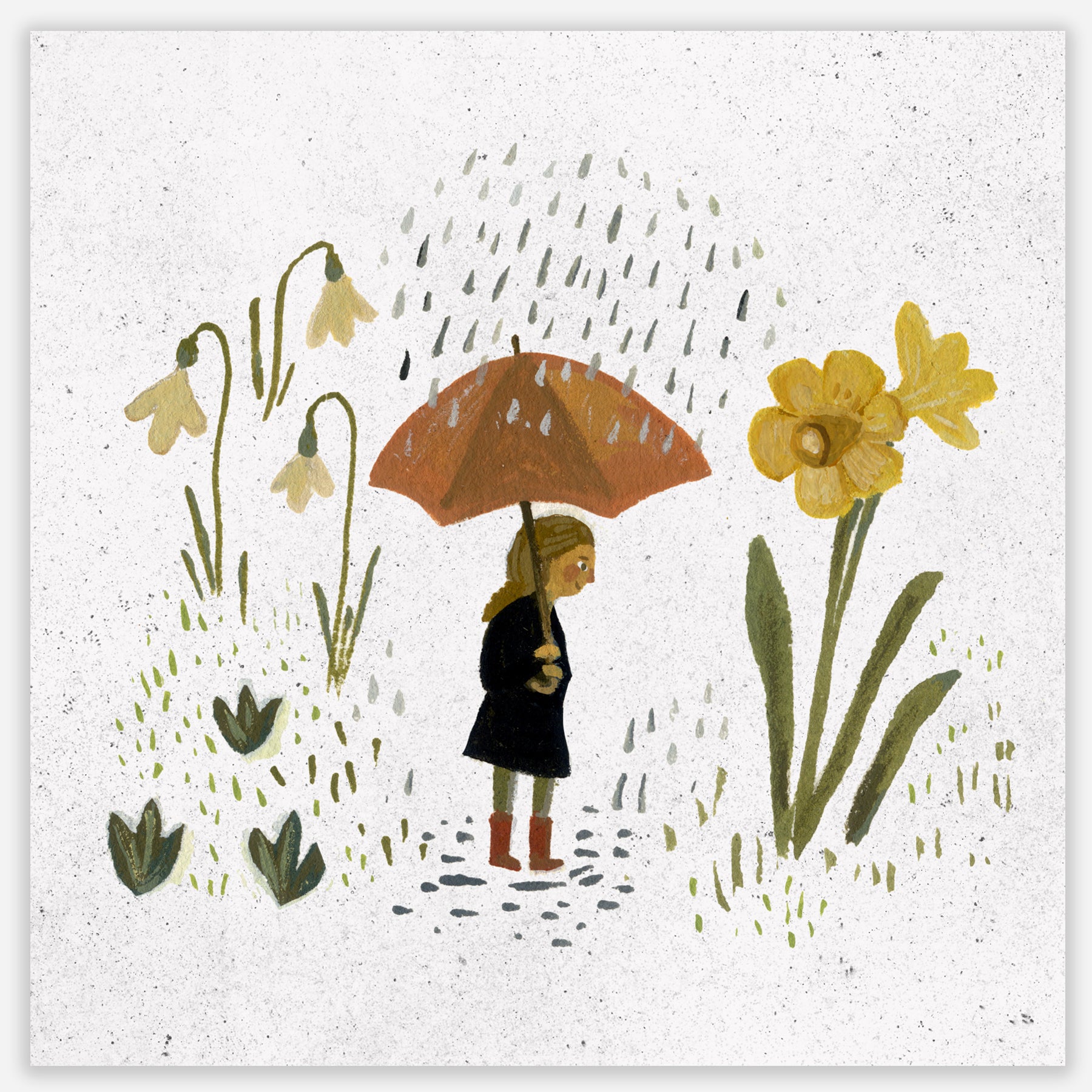 Spring Rain 7x7 print
