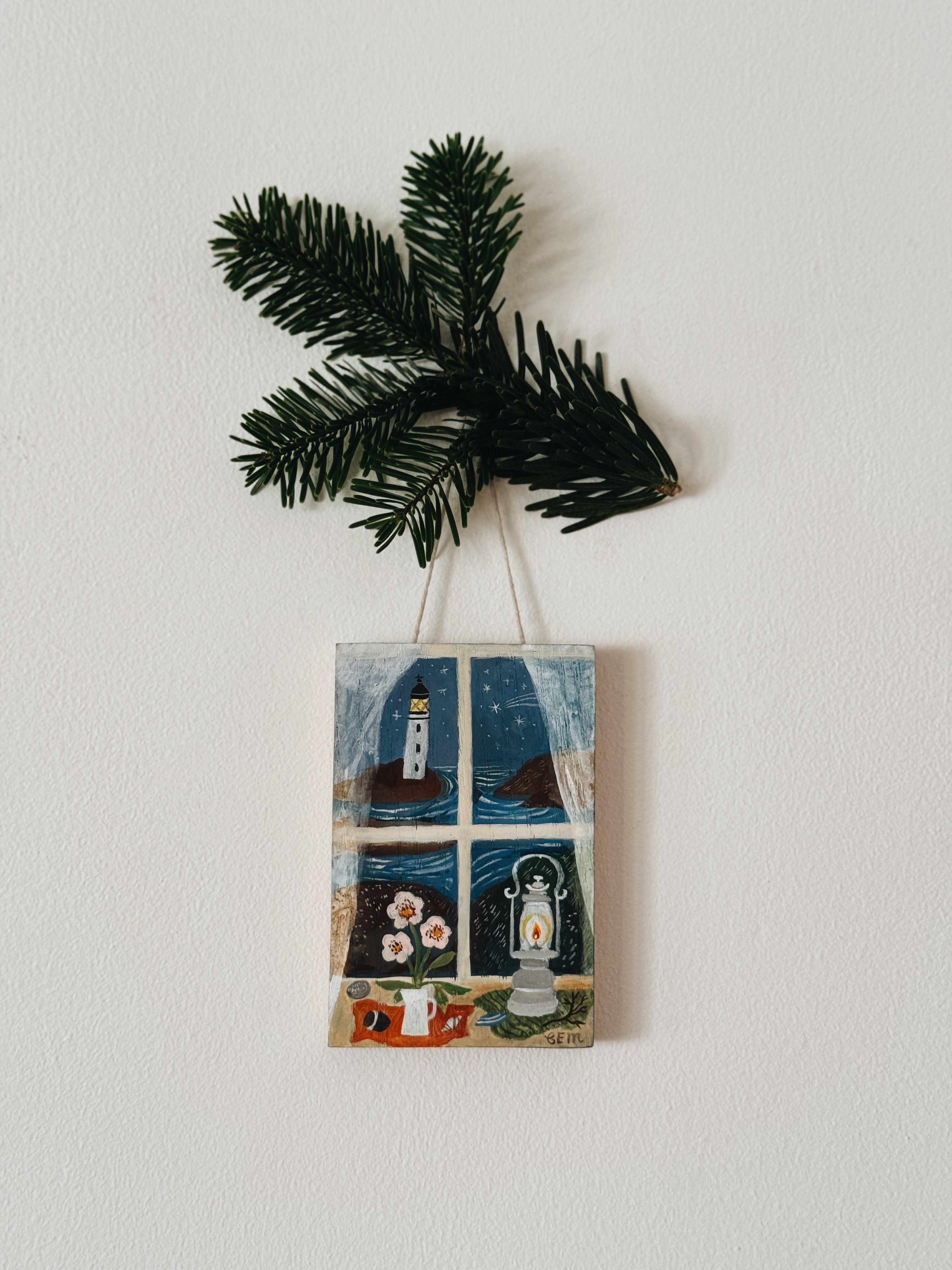 To the Lighthouse - original painting on wood