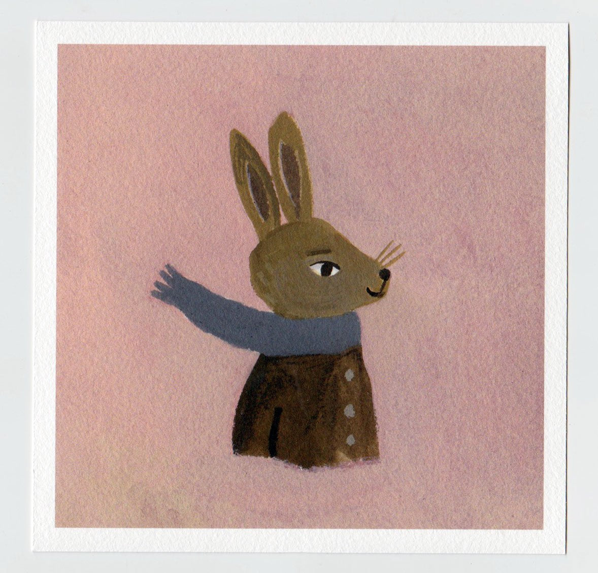 Hare in Winter 7x7 print