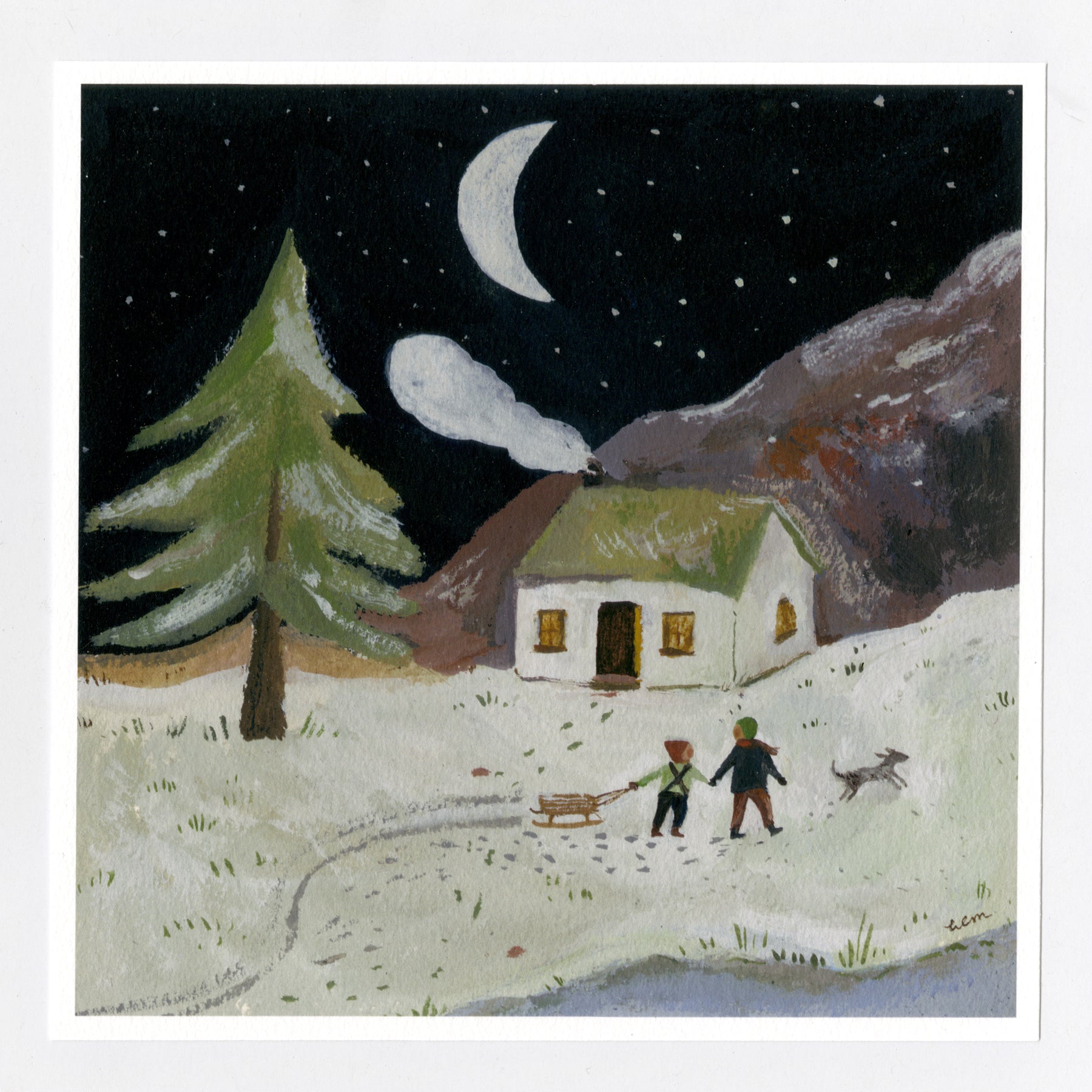 A Winter's Night 20x20cm Print