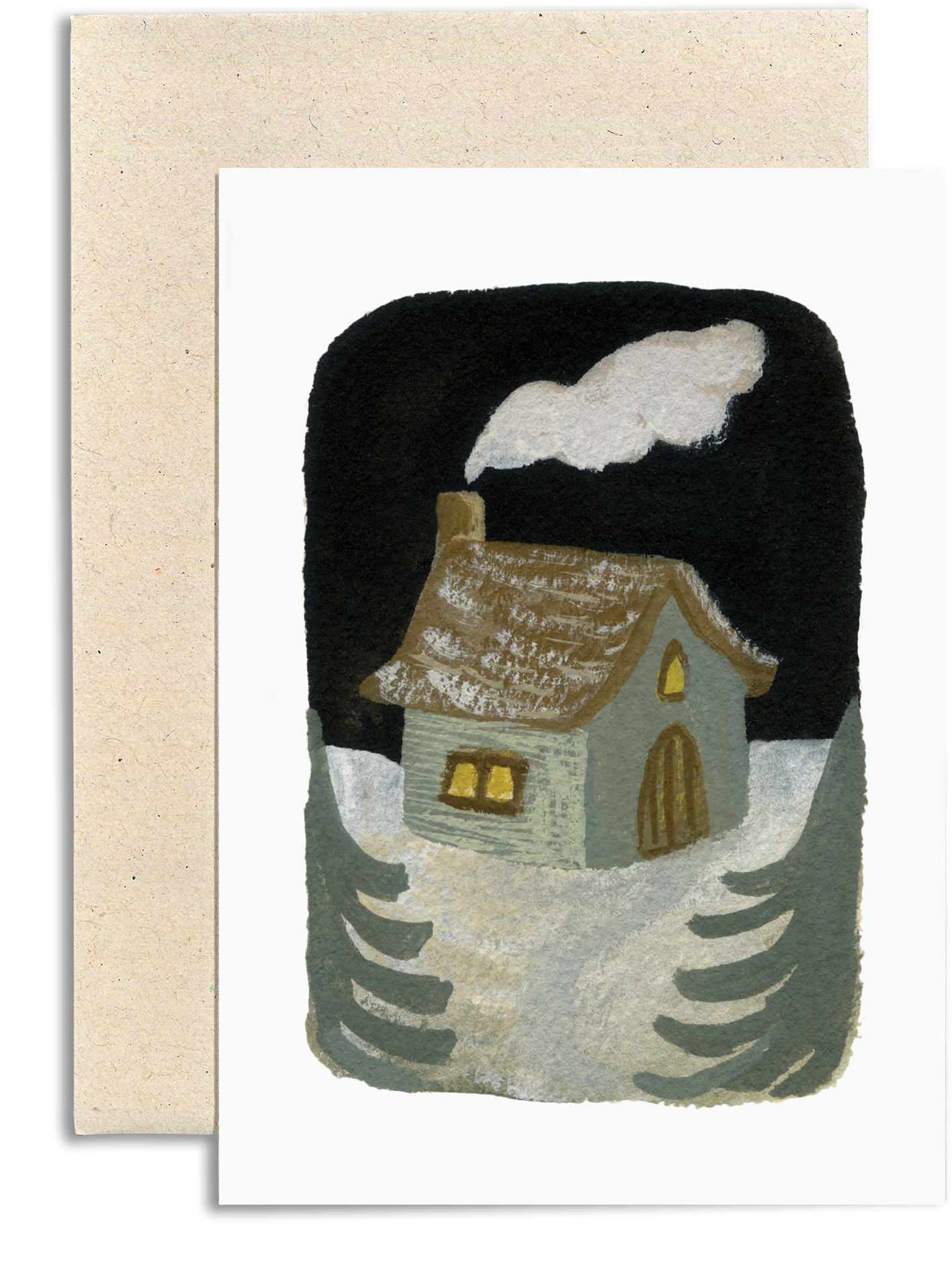 Winter House Card