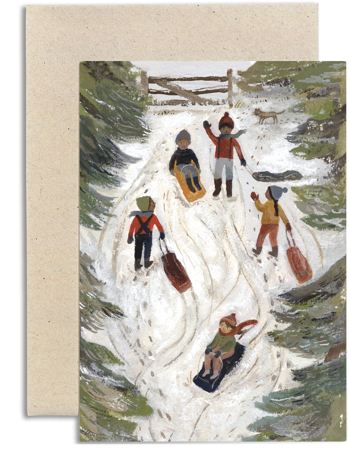 Sledging on the Lane a6 card