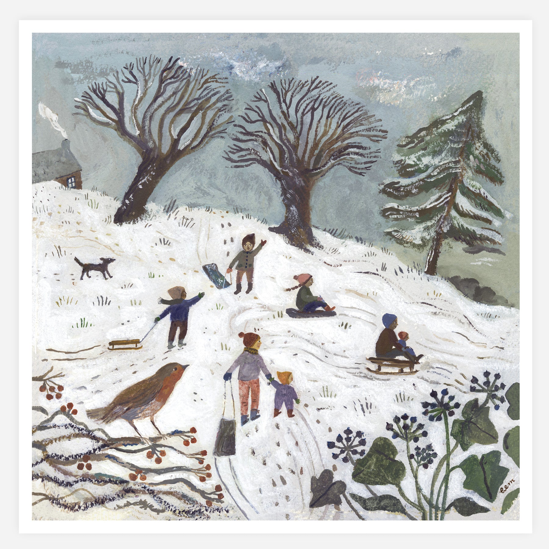 The Winter Hill 20x20cm Print